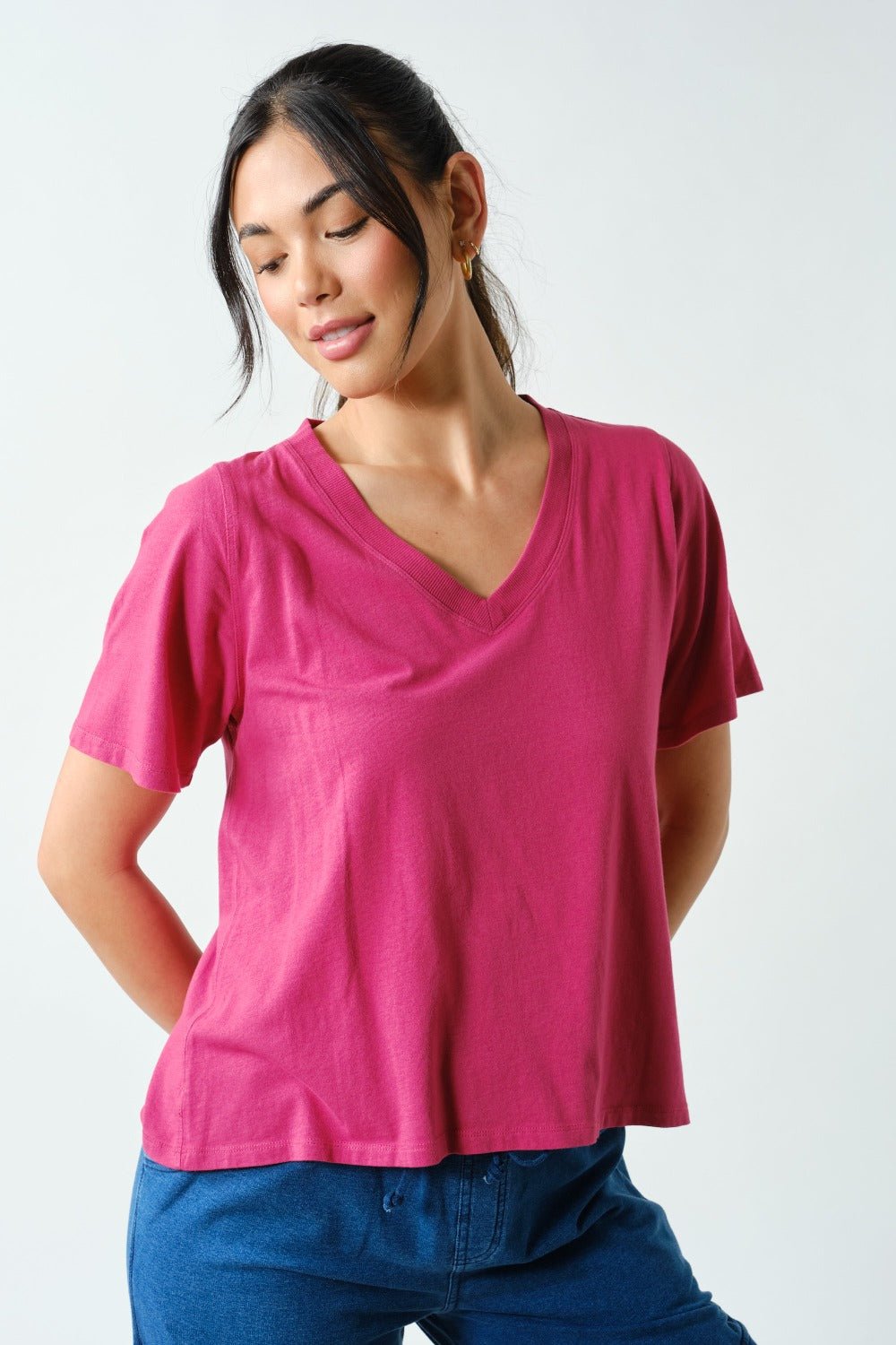 Pima Cotton V - neck Tees - 3 colors! - The Nines