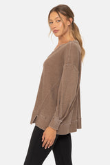 Cotton Blend Waffle Top - 3 colors!