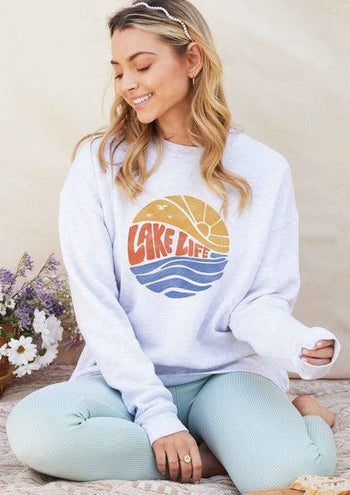 Heathered Lake Life Sweatshirt