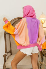 Oversized Vintage Washed Colorful Hoodie
