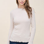 Ruffled Edge Mock Top - FINAL SALE! - The Nines