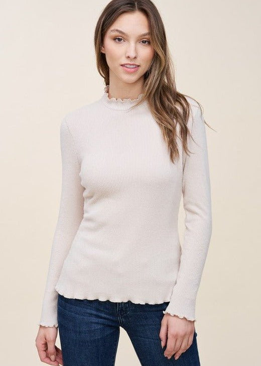 Ruffled Edge Mock Top - FINAL SALE! - The Nines