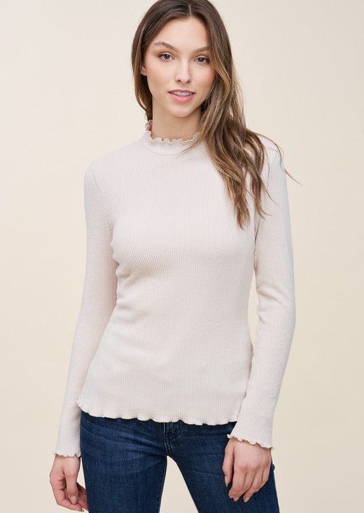 Ruffled Edge Mock Top - FINAL SALE! - The Nines