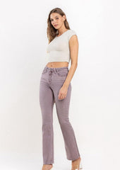 Lovervet Dusty Lavender Mid Rise Bootcut Jeans