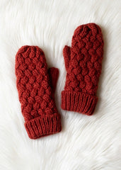 Overlapping Woven Knit Mittens - 3 Colors!