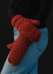 Overlapping Woven Knit Mittens - 3 Colors!