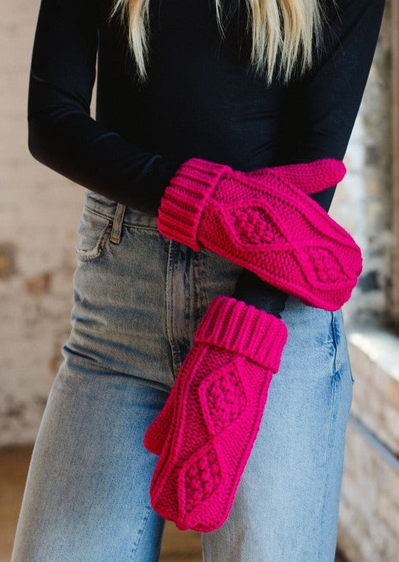 Classic Cable Knit Mittens - 6 Colors!