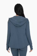 Midnight Teal Stretch Thumbhole Jacket