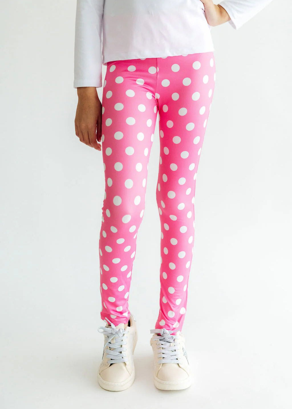 Pink Polka Dots Leggings - The Nines
