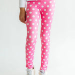 Pink Polka Dots Leggings - The Nines