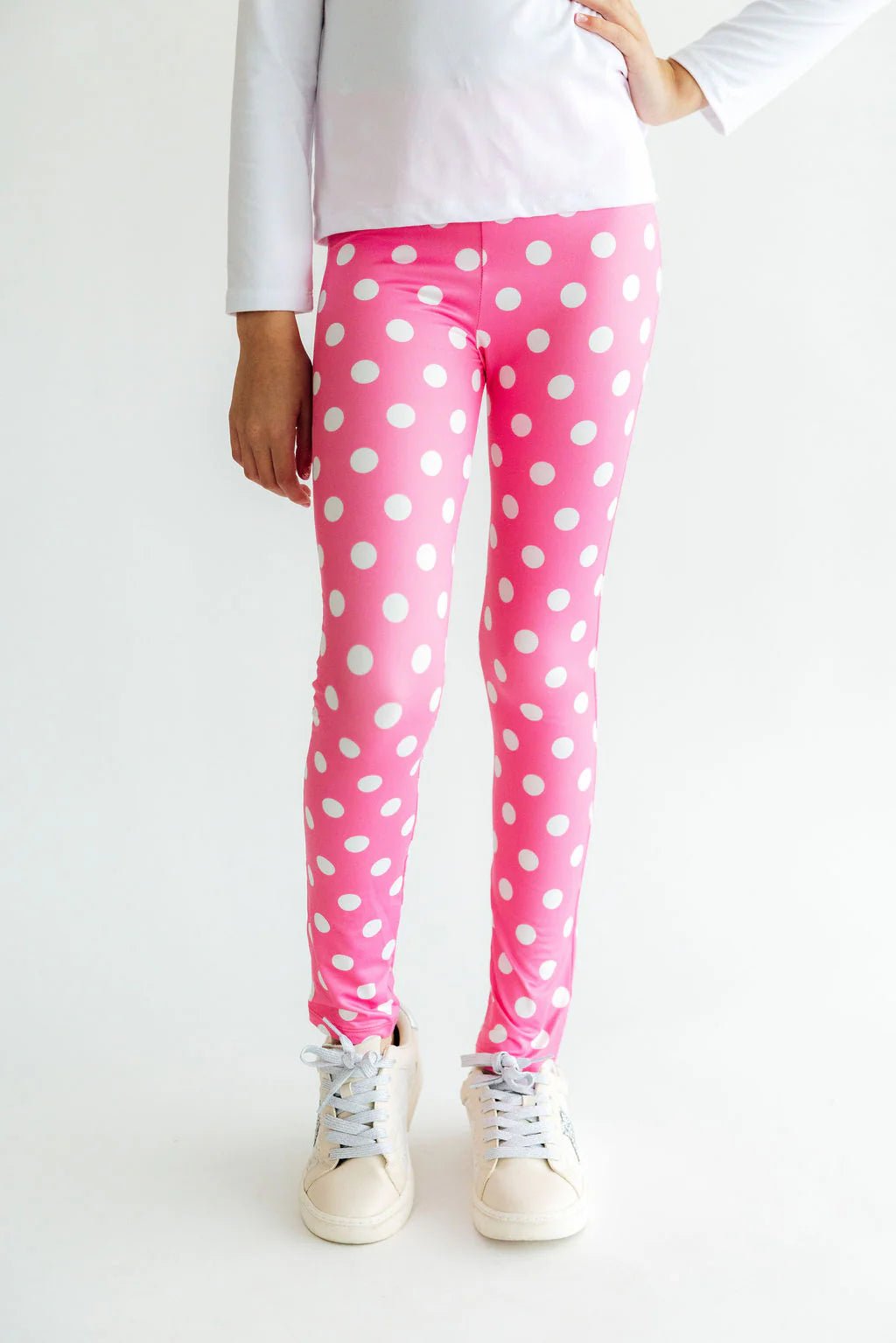 Pink Polka Dots Leggings - The Nines
