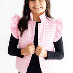 Go-Getter Gingham Puffer Vest - The Nines