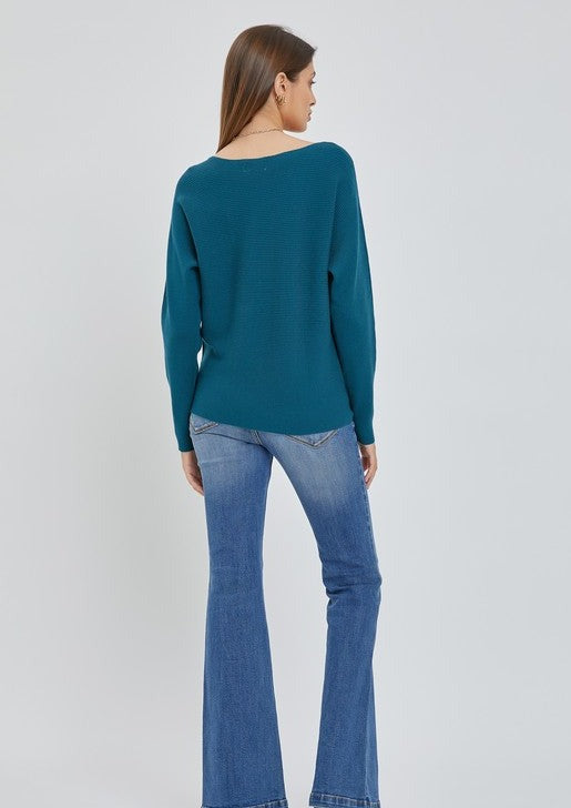 Molly Ribbed Boat Neck Tops - 4 Colors!