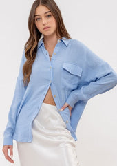 Lightweight Button Down Tops - 5 Colors!