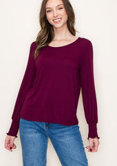 Not So Basic Smocked Sleeve Tops - 3 Colors!