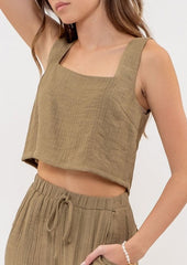 Sweet Summer Time Olive Top