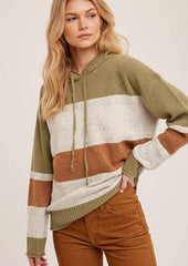 Olive & Rust Sweater Hoodie