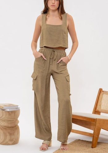 Sweet Summer Time Olive Cargo Pants