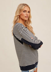 Samara Striped Open Back Thermal Tops - 2 Colors!