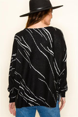 Promise You Printed Oversized Sweater Top - 2 colors!