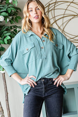 Oversized Ribbed Button Shirts - 3 Colors!