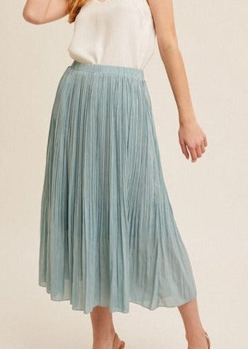 Pleated Midi Skirts - 2 Colors!