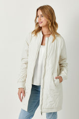 Kailey Quilted Long Bomber Jackets - 2 colors!