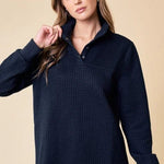 Teal Weekend Outing Quilted Pullovers - The Nines