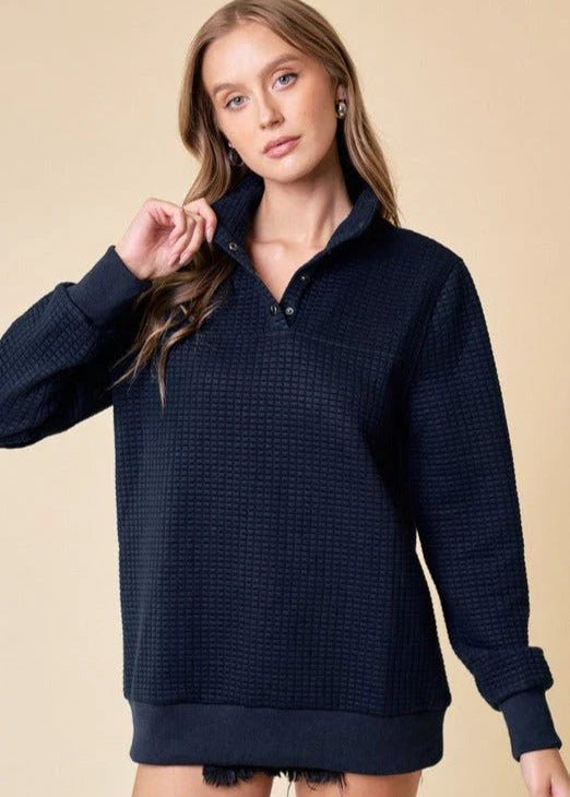 Teal Weekend Outing Quilted Pullovers - The Nines