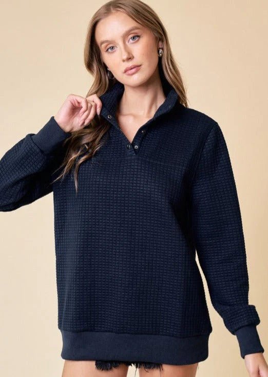 Teal Weekend Outing Quilted Pullovers - The Nines