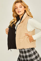 Reversible Cropped Puffer Vests -3 colors!