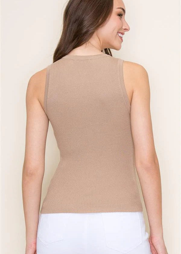 Ribbed Crew Neck Tank - The Nines