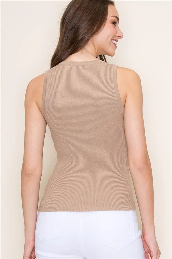 Ribbed Crew Neck Tank - The Nines