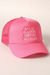 Pink Save Water Drink Margs Hat