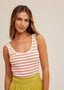 Striped Scalloped Fitted Tank - 2 Colors!