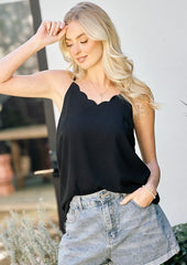 The Melony Scalloped Cami Tanks - 3 colors!