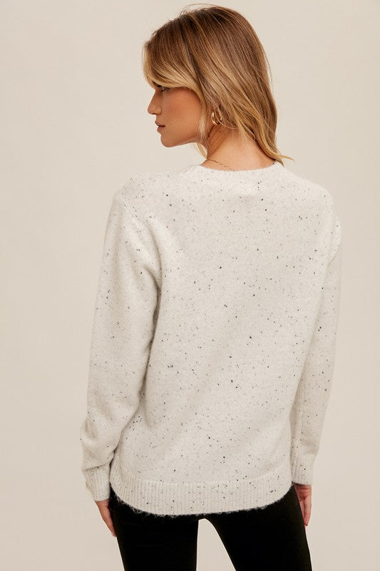 Sequin Tree Speckled Sweater