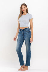 Vervet High Rise Stretch Slim Straight Jeans