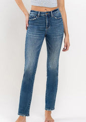 Vervet High Rise Stretch Slim Straight Jeans