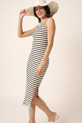 Striped Textured Maxi Dress