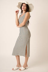 Striped Textured Maxi Dress