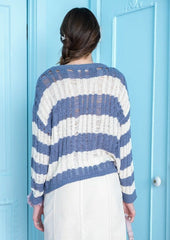 Striped Ladder Open Knit Top - 2 Colors!