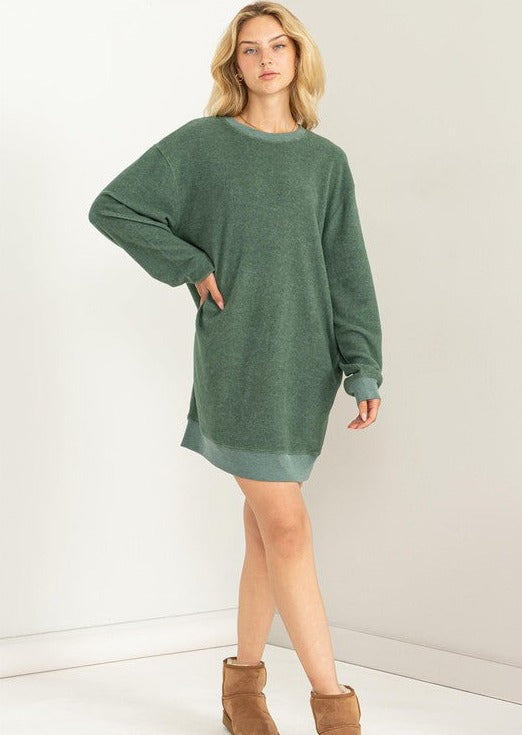 Soft & Cozy Sweatshirt Dresses - 2 colors!