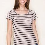 Feels Like Friday Striped Short Sleeve Top - The Nines
