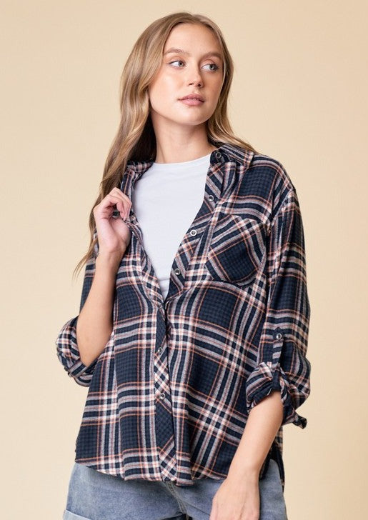 Pretty In Plaid Tops - 2 Colors!