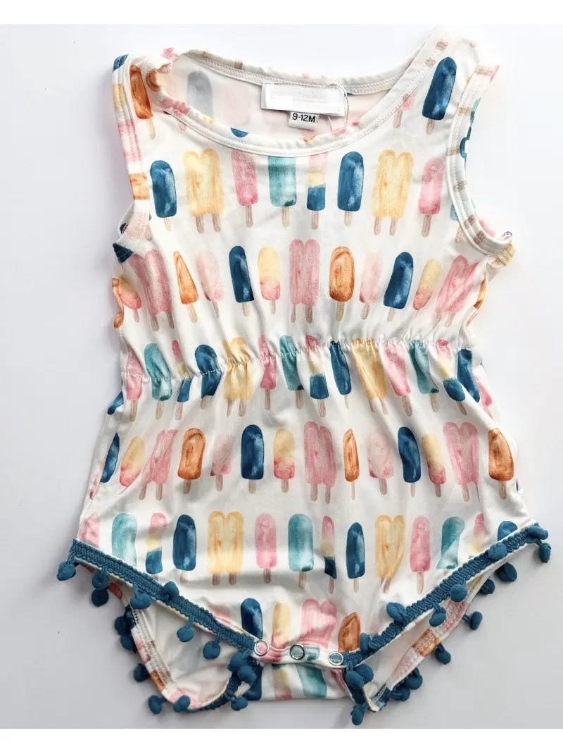 Popsicle Pom Pom Romper - The Nines