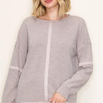 Light Mocha Long Sleeve Top - The Nines