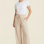 Launa Drawstring Linen Pants - 2 Colors! - The Nines