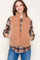 Rust Herringbone Vest - FINAL SALE