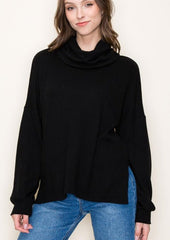 Slouchy Waffle Cowl Tops - 2 Colors!